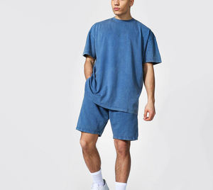 Nueva última moda para hombre, camiseta de gran tamaño con lavado ácido para exteriores para hombre, Camiseta de algodón pesado 100% con estampado gráfico personalizado para hombre - Product Image 6