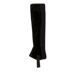 Chaparreras de Cuero de Gamuza Hechas a Medida, Cierre Recto, Producto Ecuestre Negro de la Mejor Calidad, Equipo de Equitación para Caballos Medios y Mini - Product Image 6