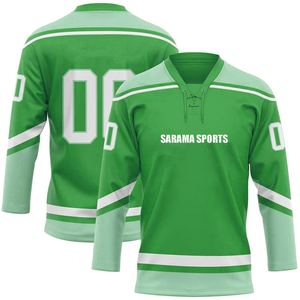 100% Poliéster Impresión por sublimación Mejor calidad Hombres Hockey sobre hielo Jersey OEM Jersey hecho a medida - Product Image 6