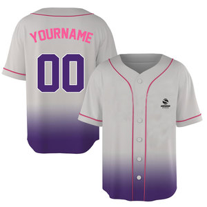 Camiseta de béisbol personalizada con nombre y número, camiseta de equipo transpirable de poliéster, camiseta de uniforme de softbol con impresión por sublimación Oem - Product Image 1