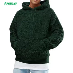 Sudadera con Capucha Sherpa 100% Algodón, Hombros Caídos, Invierno, Alta Calidad, Transpirable, Secado Rápido, Unisex, Envío Inmediato - Product Image 5