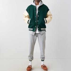 Fabricante personalizado de mangas de cuero de invierno para chaqueta de béisbol Vintage Chenille parche bordado Universidad chaqueta de béisbol para los hombres - Product Image 6