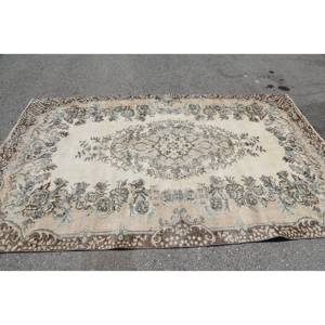 พรมลาเท็กซ์ขนแกะลายเย็บปะติดสำหรับห้องนั่งเล่น5.5 'x 9.2' (168x280ซม.) สีเบจสีน้ำตาลวินเทจ - Product Image 3