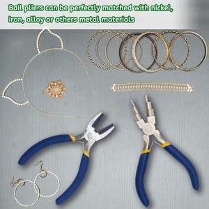 Pince à bijoux en acier inoxydable de haute qualité, acier au carbone, 2 pièces, outils de fabrication de bijoux, pliage de fil, perlage, bouclage, façonnage, bricolage - Product Image 6