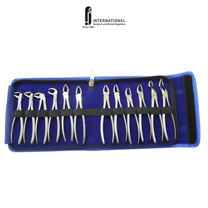 Kit de pinzas de extracción dental de acero inoxidable de alta calidad de 12 piezas, agarre ergonómico, instrumentos quirúrgicos manuales certificados CE para - Product Image 1