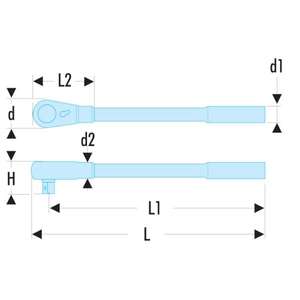 Clé à cliquet robuste Facom 3/4'' - Product Image 2