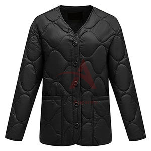 เสื้อโค้ทขนเป็ดระบายอากาศได้ดีน้ำหนักเบาเป็นมิตรต่อสิ่งแวดล้อมสำหรับผู้หญิงแจ็คเก็ตบุนวมมีกระดุมปกติฤดูใบไม้ผลิออกแบบได้ตามต้องการ - Product Image 1