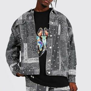 Veste en jean d'hiver pour homme de haute qualité, matière originale de marque, écologique, coupe-vent, séchage rapide, style vintage - Product Image 4