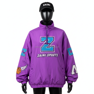 Veste coupe-vent en nylon premium pour femmes, 120 GSM, légère, coque violette avec logo personnalisé brodé, veste pour femmes - Product Image 6