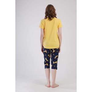 Combinaison de nuit ovale à manches courtes et col rond pour femmes - Product Image 1