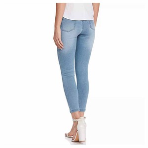 Fabricantes personalizados pocos estiramiento básico recto Denim transpirable Jeans moda mujer Streetwear Jeans cómodo servicio OEM - Product Image 3
