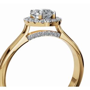 Anillo de Compromiso Exclusivo con Diamante Cultivado en Laboratorio, Corte Redondo, 0.685 Ct, Oro de 9, 14 y 18 Quilates, Proveedor Mayorista OEM - Product Image 3