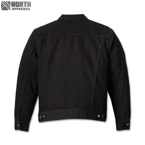 High Street Fashion Custom Men's Varsity Jackets Cortavientos de mezclilla de alta calidad en tres colores Sherpa Fabric - Product Image 5