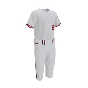 ชุดเครื่องแบบเบสบอลน้ำหนักเบาพิมพ์ลายเสื้อทีมโพลีเอสเตอร์ซับเหงื่อแห้งเร็วดีไซน์ตามสั่ง - Product Image 6