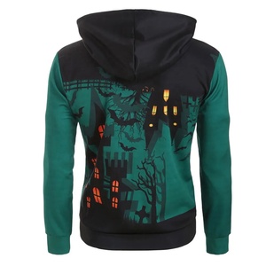 Sweat-shirts à capuche zippés pour hommes, manches longues, coupe classique, en molleton 100 % coton, fermeture éclair intégrale, écologiques et respirants, vente en gros - Product Image 2