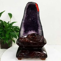 Prix d'usine, haute qualité, géode d'améthyste naturelle violet foncé, cristal en forme irrégulière, emballage personnalisable pour le Feng Shui