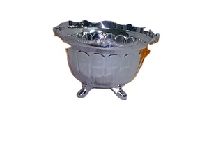 Bol à fruits à pieds en argent Décorations de mariage et cadeaux de retour Hotelware Ustensiles Plats et assiettes en acier inoxydable - Product Image 2