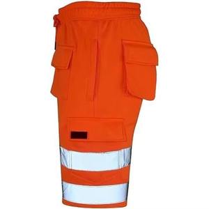 Hi Vis Safety Poliéster Algodón Pantalones cortos para hombre Chaleco DE TRABAJO transpirable reflectante Pantalones de estilo con logotipo personalizable Ropa de verano - Product Image 5