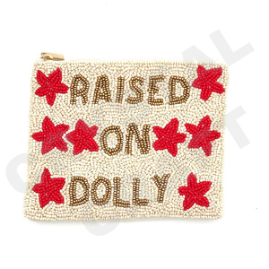 Beautiful and Fashionable Seed Beaded Coin Pouch Wallet Raised on Dolly Accessory - Product Image 1