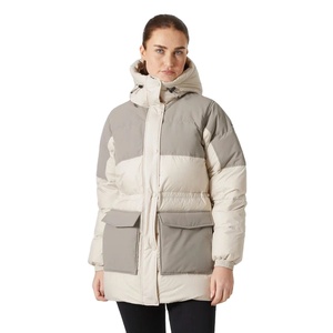 Chaqueta de plumón de invierno para mujer personalizada de alta calidad OEM estilo tejido burbuja acolchado transpirable con Capucha ajustable cierre de cremallera - Product Image 1