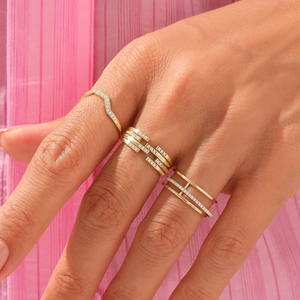 Offre Exceptionnelle 2023 : Bague de Mariage Vintage en Or Massif 14 carats avec Diamant de Laboratoire Minuscule et Bande Épaisse Type Cigare - Product Image 6