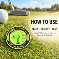 Niveau à bulle pour green de golf personnalisé, directement de l'usine, avec marquages clairs pour les événements de golf, les clubs et les programmes cadeaux