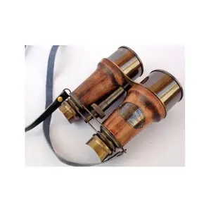 Vintage Gift Telescope Leather Antique Finish Nautical Brass Binoculars Available at Wholesale Price from Indian Supplier