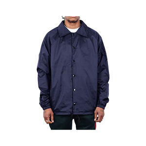 เสื้อโค้ชแขนยาวสีดำล้วนสำหรับผู้ชาย,แจ็คเก็ตโค้ชเสื้อแจ็คเก็ตมีกระดุมแนวแฟชั่นสั่งได้ตามต้องการ - Product Image 3