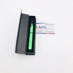 แหนบปลายแหลมสีโรสโกลด์เขียว รุ่น Professional J Curve คุณภาพสูง ผลิตจากสแตนเลส ด้ามจับแบบเพชร ต่อขนตาแบบยั่งยืน - Product Image 2