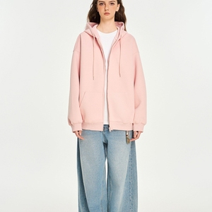 Sudadera con Capucha Extra Grande para Mujer, al por Mayor, Lisa, con Cierre, Gruesa, para Invierno - Product Image 3