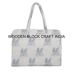 Sac pour ordinateur portable en coton 100 % matelassé à motifs imprimés multicolores, housse pour tablette iPad matelassée florale, étui rembourré en coton pour Macbook - Product Image 6