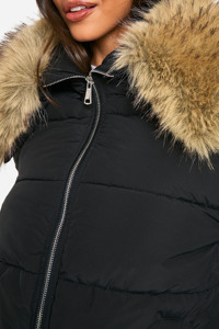 Nouveau design OEM Logo personnalisé col en fausse fourrure veste bouffante pour femmes manteaux de fausse fourrure chauds pour l'hiver Streetwear nouvelle veste à bulles pour femmes - Product Image 5