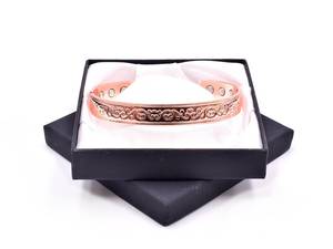 Pulsera magnética de cobre de tamaño ancho con banda estampada Diseño de pulsera de moda - Product Image 2