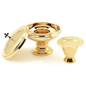 Conjunto de Intinction Ciborium Copo de Igreja Religiosa Sagrada Fabricação personalizada Venda quente Presente precioso Copo de Ciborium para Igreja doméstica