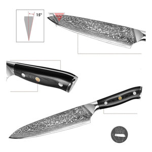 Couteau de cuisine Offre Spéciale tranchant Couteau de chef de cuisine professionnel avec gravure en lame d'acier de Damas, manche en bois - Product Image 6