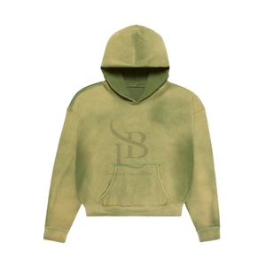 Haute qualité lavage à l'acide imprimé pull à capuche hommes Logo personnalisé Vintage français polaire hiver impression thermique fabricants de gros - Product Image 2