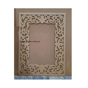 Miroir mural surdimensionné avec cadre en bois conçu dans un style antique parfait pour la décoration intérieure élégante de la maison - Product Image 2