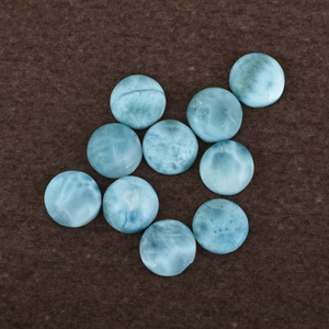 Alta calidad 3-21MM azul Larimar cabujón piedra más vendida suelta joyería fina accesorio 6mm piedra preciosa Natural - Product Image 3