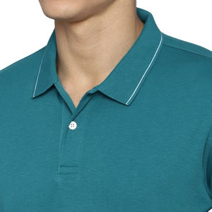 Fabricant tricoté en coton/polyester à manches courtes respirant pour hommes pour t-shirts décontracté motif solide grande taille Golf pour - Product Image 5