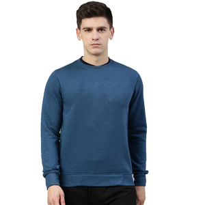 Pull à capuche d'hiver à col rond pour hommes 100% coton sweat thermique à manches longues chaud respirant couleur unie imprimé teint uni - Product Image 1