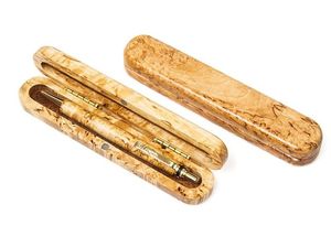 Ensemble de stylos de luxe de haute qualité en bambou fait à la main personnaliser stylo en bois avec logo gravé avec boîte en bois - Product Image 2