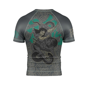 เสื้อรัดกล้ามเนื้อแขนสั้นสำหรับผู้ชายสำหรับบราซิลเลียนยิวยิตสู แห้งเร็ว เหมาะสำหรับศิลปะการต่อสู้ - Product Image 4