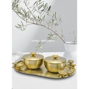 Centro de mesa de eventos, cuenco decorativo con latón pulido dorado, decoración del hogar, cuenco para servir alimentos para Resorts y uso de hoteles - Product Image 5