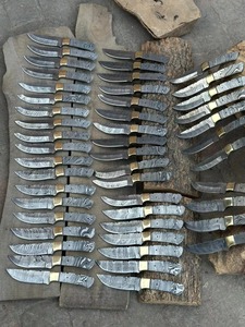 LOTE DE 30 PIEZAS 8 "HOJAS EN BLANCO DE ACERO DAMASCO FORJADO A MANO CUCHILLOS DE HOJA FIJA REGALO PARA TU AMIGO. - Product Image 5