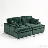 Canapé modulaire crème moderne avec design sectionnel et chaise longue pour salon et appartement de style scandinave