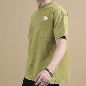 Camiseta de Algodón de Alta Calidad con Lavado Ácido, Elegante, Suave y Cómoda para Uso Diario y Moda Urbana - Product Image 3