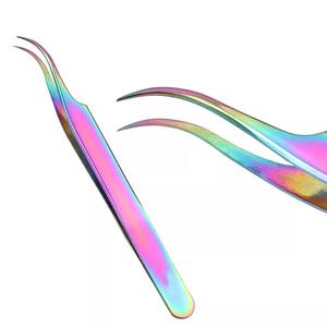 แหนบต่อขนตาแบบโค้ง45 90องศา,อุปกรณ์แต่งหน้าแบบแม่เหล็กไม่ติดฉลากได้ตามต้องการ - Product Image 5