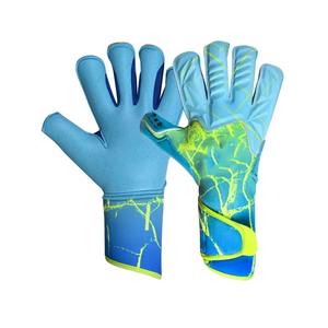 Guantes de fútbol de látex profesionales personalizados, duraderos, antideslizantes, transpirables, guantes de fútbol de 4mm, guantes de látex Aqua Contact, portero - Product Image 3