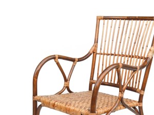 Fauteuil en rotin naturel pour intérieur extérieur LESIO Matériau de siège tissé pour salon chambre villa loisirs fauteuil en rotin - Product Image 5