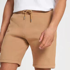 Pantalones cortos deportivos para hombre, novedad de verano, pantalones cortos informales de algodón para hombre, pantalones cortos de playa con Cintura elástica de Color sólido, pantalones cortos para correr para hombre - Product Image 3